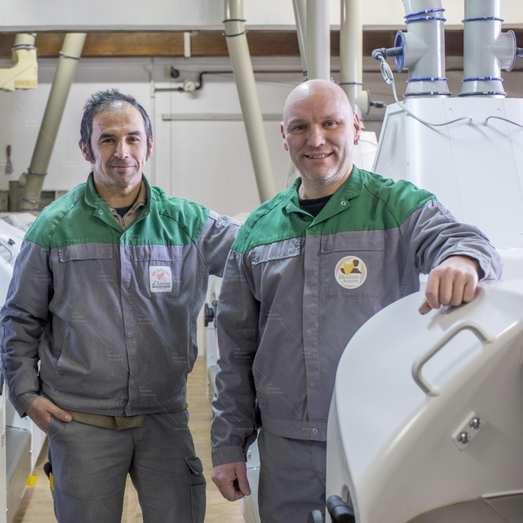 Les meuniers Jérôme et Pascal aux Moulins d'Antoine @P.Soissons